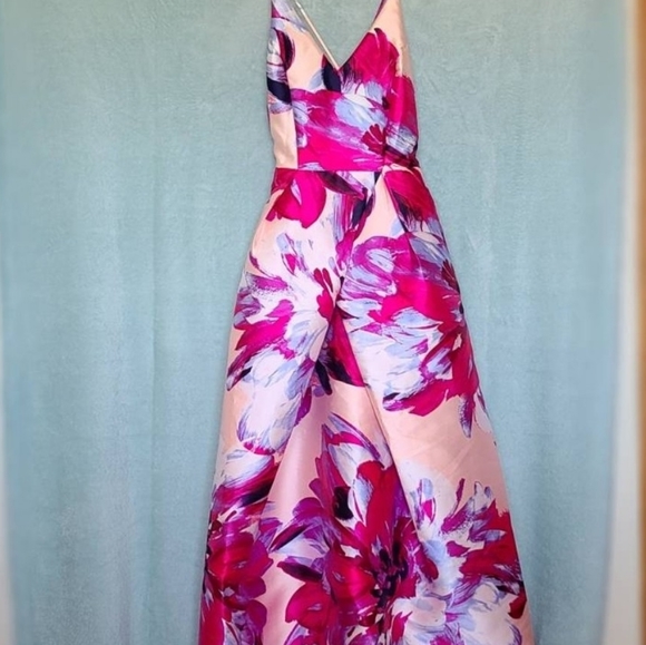 PROM PINK FLORAL SZ 7 NWT'S - Picture 3 of 3
